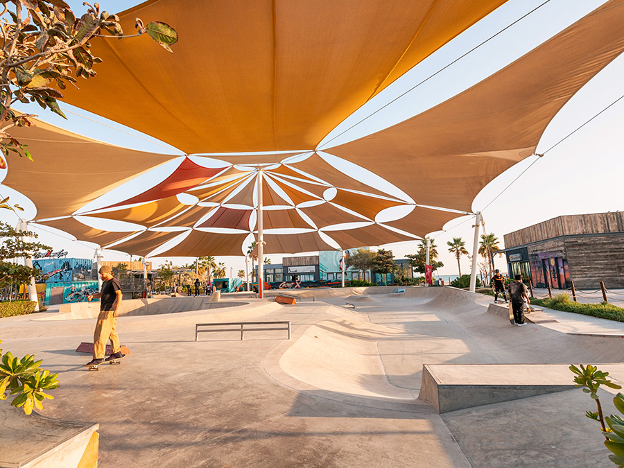 Tensile structure installation project
